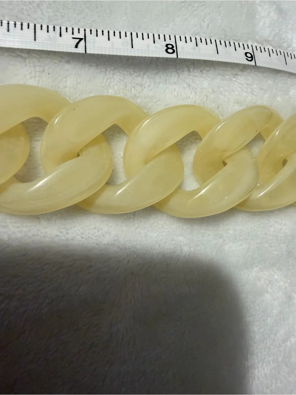 Yellow Marble Resin Chain Purse Charm
